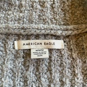 American Eagle Gray Cardigan Sweater Size Medium, only worn once